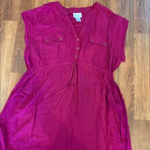 Pink maternity blouse